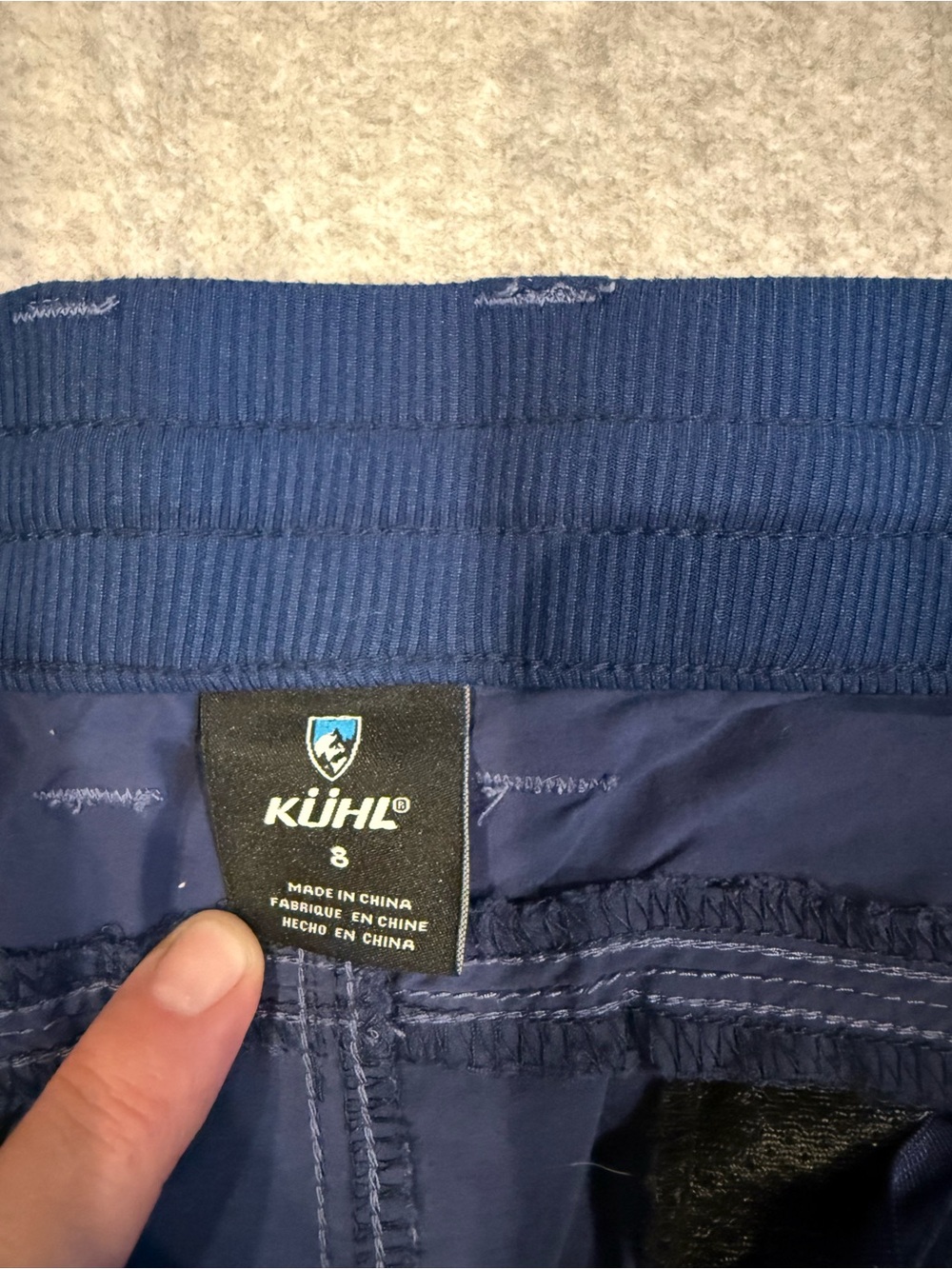 Kuhl Women's deep Blue Bermuda Shorts with Side Ruching - Picture 3 of 3